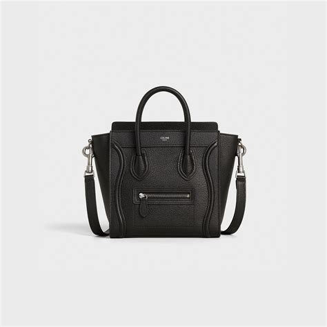 celine paris nano luggage smooth black price|celine nano luggage kohl.